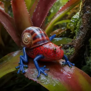 Snail + Strawberry frog